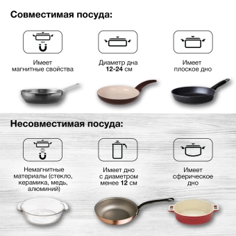 Плита Индукционная Hyundai HYC-0102 серебристый/черный стеклокерамика (настольная) - купить недорого с доставкой в интернет-магазине