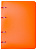 Тетрадь на кольцах Silwerhof 80л. клет. A5 пластик кольца оранжевый