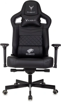 Кресло игровое Knight Hunter черный экокожа крестов. металл - купить недорого с доставкой в интернет-магазине