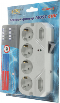 Сетевой фильтр Most CHV 5м (6 розеток) белый (коробка) - купить недорого с доставкой в интернет-магазине
