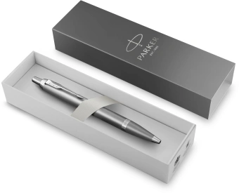 Ручка шариков. Parker IM Writing Rituals K331 (2203898) серый M син. черн. подар.кор. - купить недорого с доставкой в интернет-магазине