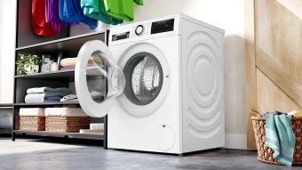 Стиральная машина Bosch WNA134L0SN пан.швед. класс: A++ загр.фронтальная макс.:8кг (с сушкой) белый инвертор - купить недорого с доставкой в интернет-магазине