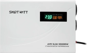Стабилизатор напряжения Smartwatt AVR Slim 2000RW 2000ВА белый - купить недорого с доставкой в интернет-магазине