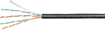 Кабель информационный Cabeus UTP-4P-CAT.5E-SOLID-LSZH-BK кат.5E U/UTP 4 пары LSZH внутренний 305м черный - купить недорого с доставкой в интернет-магазине