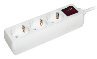Сетевой удлинитель IEK У03К 3м (3 розетки) белый (пакет ПЭ) - купить недорого с доставкой в интернет-магазине