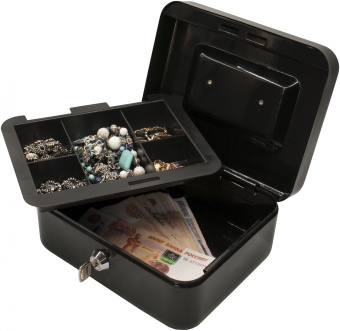 Ящик для денег Silwerhof 90x200x160 черный сталь 0.917кг - купить недорого с доставкой в интернет-магазине