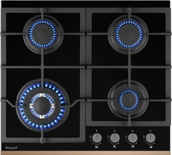 Газовая варочная поверхность Weissgauff HGG 649 BGRGV черный - купить недорого с доставкой в интернет-магазине