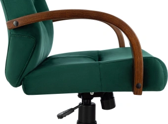 Кресло руководителя Бюрократ T-9928WALNUT Fabric зеленый California 696 крестов. металл/дерево - купить недорого с доставкой в интернет-магазине