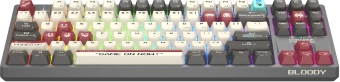 Клавиатура A4Tech Bloody WS87 механическая серый/красный USB for gamer LED (WS87) - цена, купить или заказать с доставкой в интернет-магазине Клавиатура A4Tech Bloody WS87 механическая серый/красный USB for gamer LED (WS87) - купить недорого с доставкой в интернет-магазине