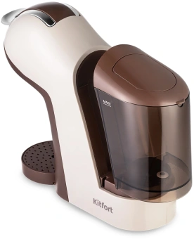 Кофемашина Kitfort КТ-7448 1400Вт коричневый/бежевый - купить недорого с доставкой в интернет-магазине
