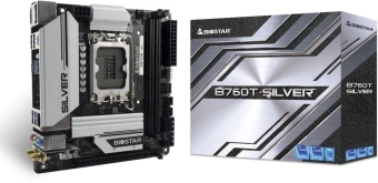 Материнская плата Biostar B760T-Silver Soc-1700 Intel B760 2xDDR5 mini-ITX AC`97 8ch(7.1) 2.5Gg RAID+HDMI+DP - купить недорого с доставкой в интернет-магазине