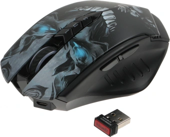 Мышь A4Tech Bloody R80 Plus Skull черный/рисунок оптическая 5000dpi беспров. USB 7but (R80 PLUS (SKULL)) - купить недорого с доставкой в интернет-магазине