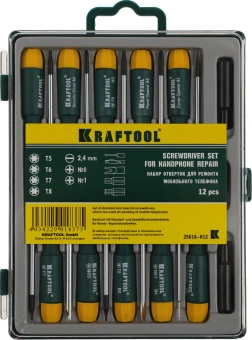 Набор отверток Kraftool 25616-H12 в компл.:12 предметов жесткий кейс - купить недорого с доставкой в интернет-магазине