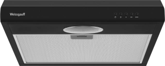 Вытяжка козырьковая Weissgauff Cover 50 черный управление: кнопочное - купить недорого с доставкой в интернет-магазине