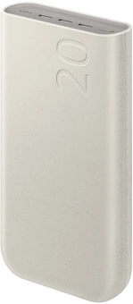 Мобильный аккумулятор Samsung EB-P4520 20000mAh PD3.0 45W 4A 3xUSB-C бежевый (EB-P4520XUEGRU) - купить недорого с доставкой в интернет-магазине