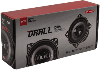 Колонки автомобильные ACV Drall DR4 (без решетки) 100Вт 94дБ 3Ом 10см (4дюйм) (ком.:2кол.) широкополосные однополосные - купить недорого с доставкой в интернет-магазине