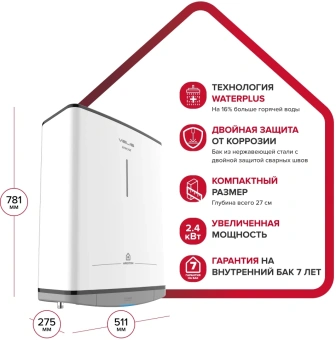 Водонагреватель Ariston Velis Style R 50 2.4кВт 50л электрический настенный/белый - купить недорого с доставкой в интернет-магазине