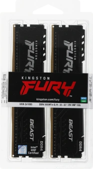Память DDR4 2x16GB 3600MHz Kingston KF436C18BBK2/32 Fury Beast Black RTL Gaming PC4-28800 CL18 DIMM 288-pin 1.35В single rank с радиатором Ret - купить недорого с доставкой в интернет-магазине