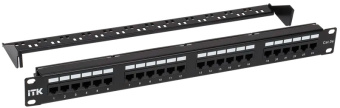 Патч-панель ITK PP24-1UC5EU-D05-1 19" 1U 24xRJ45 кат.5E UTP - купить недорого с доставкой в интернет-магазине