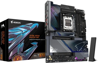 Материнская плата Gigabyte X870E A MASTER X Socket AM5 AMD X870E 4xDDR5 ATX AC`97 8ch(7.1) 1P 10Gigabit + 1P 5Gigabit RAID+HDMI - купить недорого с доставкой в интернет-магазине