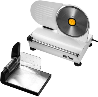 Ломтерезка Kitfort КТ-6269 150Вт (нарезка до 15мм) серебристый/черный - купить недорого с доставкой в интернет-магазине