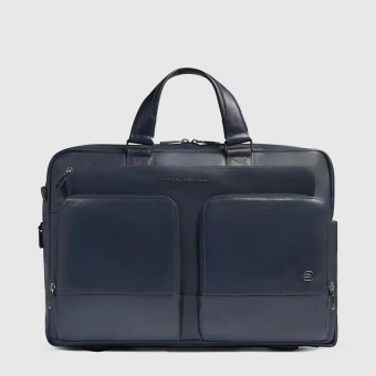 Деловая сумка мужская Piquadro Philip CA6793W136/BLU с отделением для ноутбука 15.6" синяя натур.кожа - купить недорого с доставкой в интернет-магазине