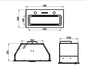 Вытяжка встраиваемая Maunfeld Trapeze 601GG белый управление: кнопочное (1 мотор) - купить недорого с доставкой в интернет-магазине