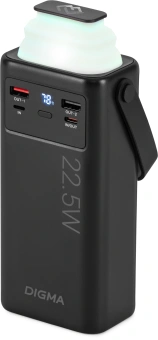 Мобильный аккумулятор Digma DGPF30B 30000mAh QC3.0/PD3.0 22.5W 3A 4xUSB-A/2xUSB-C черный (DGPF30B22PBK) - купить недорого с доставкой в интернет-магазине