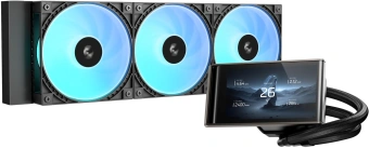 Система водяного охлаждения Deepcool LT360 Vision ARGB Soc-AM5/AM4/1200/1700/1851 черный 4-pin 33.66dB Al LCD 350W 1768gr Ret (R-LT360VISION-BKAMMC-G-1) - купить недорого с доставкой в интернет-магазине