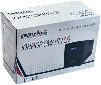 Источник бесперебойного питания Импульс Юниор Смарт 1200 720Вт 1200ВА черный - купить недорого с доставкой в интернет-магазине