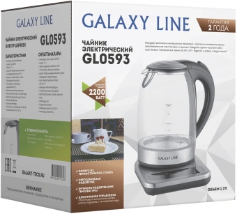 Чайник электрический Galaxy Line GL 0593 1.7л. 2200Вт прозрачный корпус: стекло (7010105930) - цена, купить или заказать с доставкой в интернет-магазине Чайник электрический Galaxy Line GL 0593 1.7л. 2200Вт прозрачный корпус: стекло (7010105930) - купить недорого с доставкой в интернет-магазине