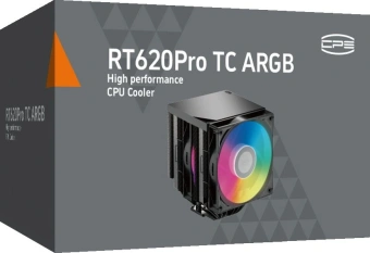 Устройство охлаждения(кулер) PcCooler RT620Pro TC ARGB Soc-AM5/AM4/1151/1200/2066/1700 черный 4-pin 34.9dB Al+Cu 265W Ret (RT620PROTC-BKAWYX-GL) - купить недорого с доставкой в интернет-магазине