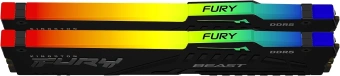 Память DDR5 2x16GB 6400MHz Kingston KF564C32BBEAK2-32 Fury Beast RGB RTL Gaming PC5-51200 CL32 DIMM 288-pin 1.4В kit single rank с радиатором Ret - купить недорого с доставкой в интернет-магазине