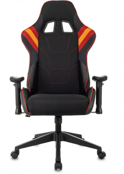Кресло игровое Zombie VIKING 4 AERO черный/красный ткань/эко.кожа с подголов. крестов. пластик - купить недорого с доставкой в интернет-магазине