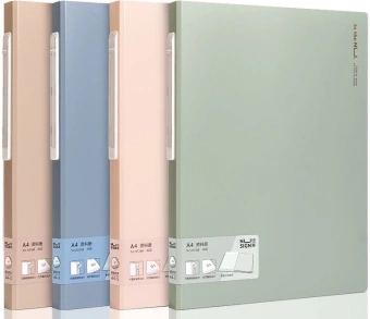 Папка с 40 прозр.вклад. Deli Nusign NS168 A4 пластик ассорти - купить недорого с доставкой в интернет-магазине