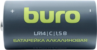 Батарея Buro Alkaline LR14 C 7500mAh (2шт) блистер - купить недорого с доставкой в интернет-магазине