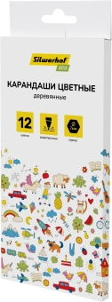 Карандаши цв. Silwerhof Eco 2.65мм шестигран. дерево ассорти 12цв. коробка/европод. - цена, купить или заказать с доставкой в интернет-магазине Карандаши цв. Silwerhof Eco 2.65мм шестигран. дерево ассорти 12цв. коробка/европод. - купить недорого с доставкой в интернет-магазине
