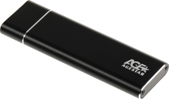 Внешний корпус SSD AgeStar 3UBNF5C SATA III USB 3.0 USB 3.0 Type-С алюминий черный M2 2280 B-key - купить недорого с доставкой в интернет-магазине
