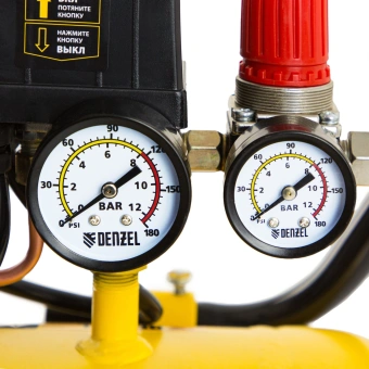 Компрессор поршневой Denzel DKV2200/50,Х-PRO масляный 400л/мин 50л 2200Вт желтый/черный - купить недорого с доставкой в интернет-магазине
