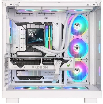 Система водяного охлаждения Thermaltake MAGFloe 360 Ultra Snow ARGB Soc-AM5/AM4/1200/1700/1851 белый 4-pin 30.6-32.5dB Al LCD 355W Ret (CL-W433-PL12SW-A) - купить недорого с доставкой в интернет-магазине