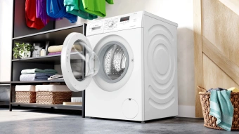 Стиральная машина Bosch Serie 2 WGE03200SN пан.швед. класс: A загр.фронтальная макс.:8кг белый - цена, купить или заказать с доставкой в интернет-магазине Стиральная машина Bosch Serie 2 WGE03200SN пан.швед. класс: A загр.фронтальная макс.:8кг белый - купить недорого с доставкой в интернет-магазине