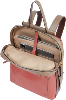 Рюкзак женский Piquadro Circle CA4576W92/ARTM терракотовый/кофейный натур.кожа - купить недорого с доставкой в интернет-магазине