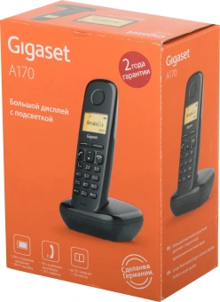 Р/Телефон Dect Gigaset A170 SYS черный АОН - купить недорого с доставкой в интернет-магазине