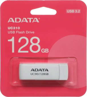 Флеш Диск A-Data 128GB UC310 UC310-128G-RWH USB3.2 белый - купить недорого с доставкой в интернет-магазине