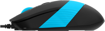 Мышь A4Tech Fstyler FM10S черный/синий оптическая 1600dpi silent USB 3but (FM10S USB BLUE) - купить недорого с доставкой в интернет-магазине