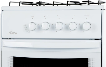 Плита Газовая Flama RG 24019 W белый (без крышки) реш.сталь - купить недорого с доставкой в интернет-магазине