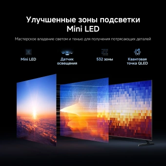 Телевизор QLED Xiaomi 65" TV S Pro Mini LED 65 2026 Slim Design темно-серый 4K Ultra HD 144Hz DVB-T2 DVB-C DVB-S2 USB WiFi Smart TV - купить недорого с доставкой в интернет-магазине