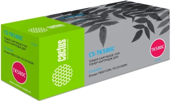 Картридж лазерный Cactus CS-TK580C TK-580C голубой (2800стр.) для Kyocera FS-C5150DN/P6021 Ecosys - купить недорого с доставкой в интернет-магазине