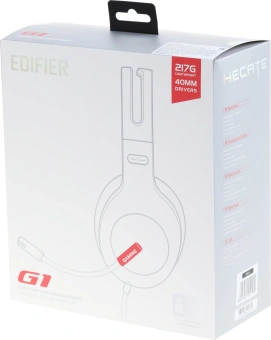 Наушники с микрофоном Edifier G1 черный 2.5м накладные USB оголовье - купить недорого с доставкой в интернет-магазине