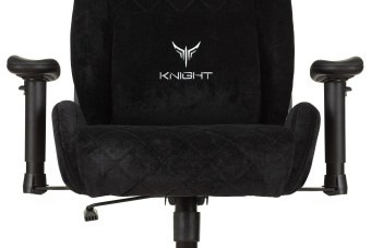 Кресло игровое Knight Outrider черный Light-20 с подголов. крестов. металл - купить недорого с доставкой в интернет-магазине